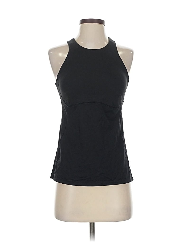 Pre-owned Lululemon Athletica Tank Top Black Halter Neckline Tops