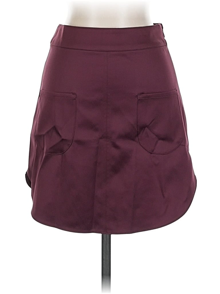 Pre-owned H&m Casual Skirt In Burgundy