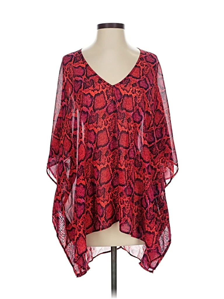 Pre-owned Show Me Your Mumu 3/4 Sleeve Blouse In Red
