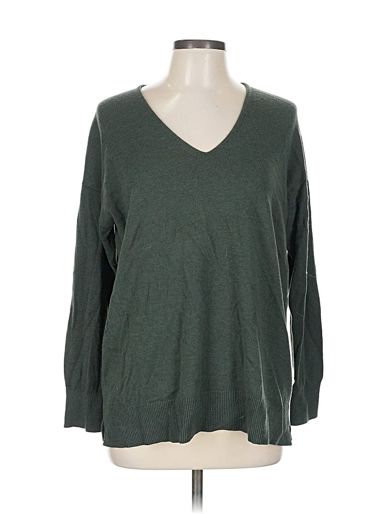 Pre-owned Ann Taylor Loft Pullover Sweater In Green