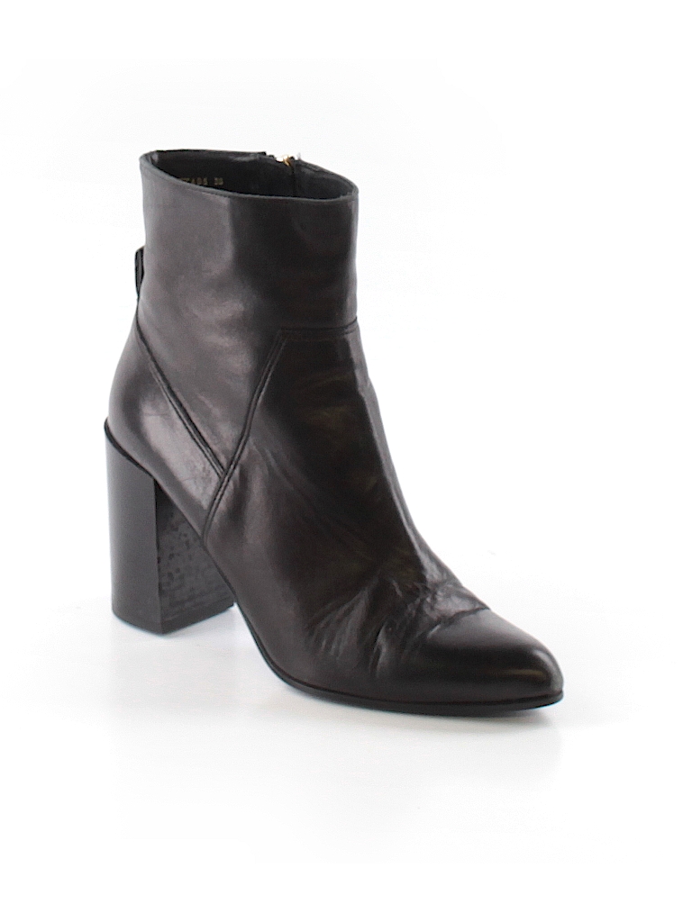 Grigiarancio Solid Black Ankle Boots Size 38 (IT) - 84% off | thredUP