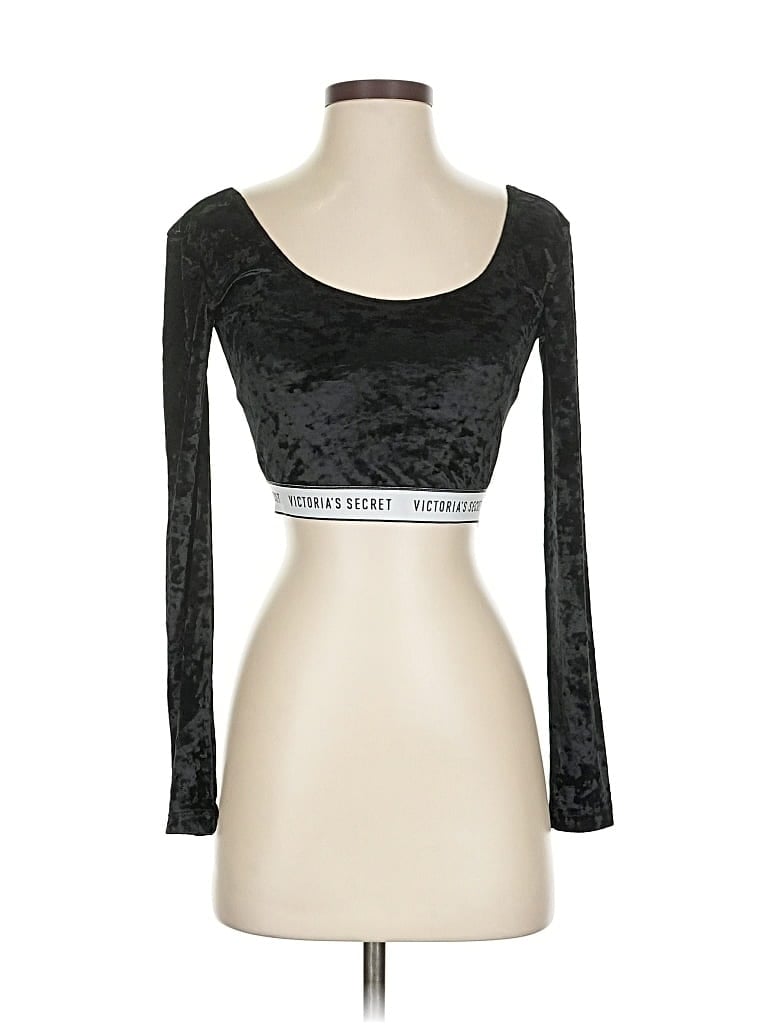 Click to view more detailed imagery on our partner's website Pre-owned Victoria's Secret Long Sleeve Top Black Sweetheart Neckline Tops