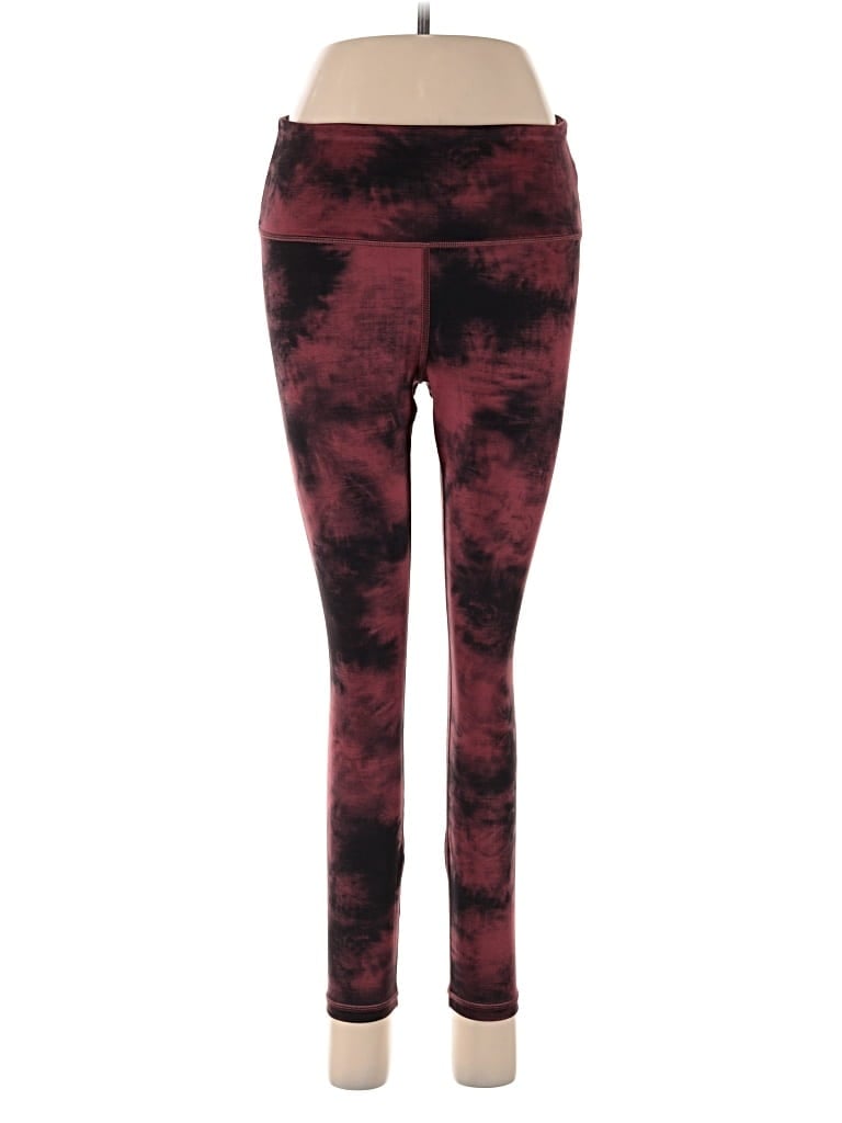 Pre-owned Athleta Leggings In Burgundy