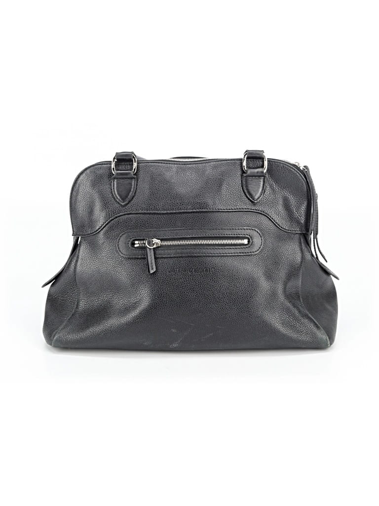 Pre-owned Longchamp Leather Satchel In Black