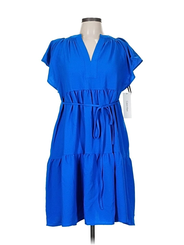 Click to view more detailed imagery on our partner's website Pre-owned Calvin Klein Casual Dress In Blue