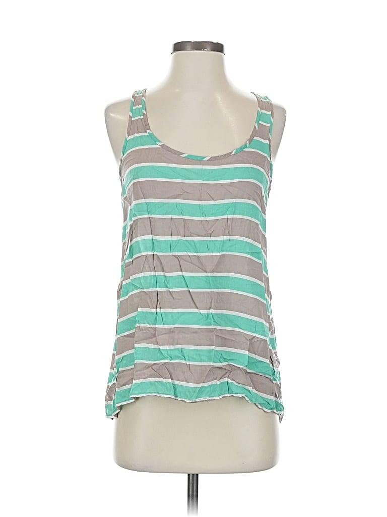 Pre-owned Splendid Tank Top Green Halter Neckline Tops