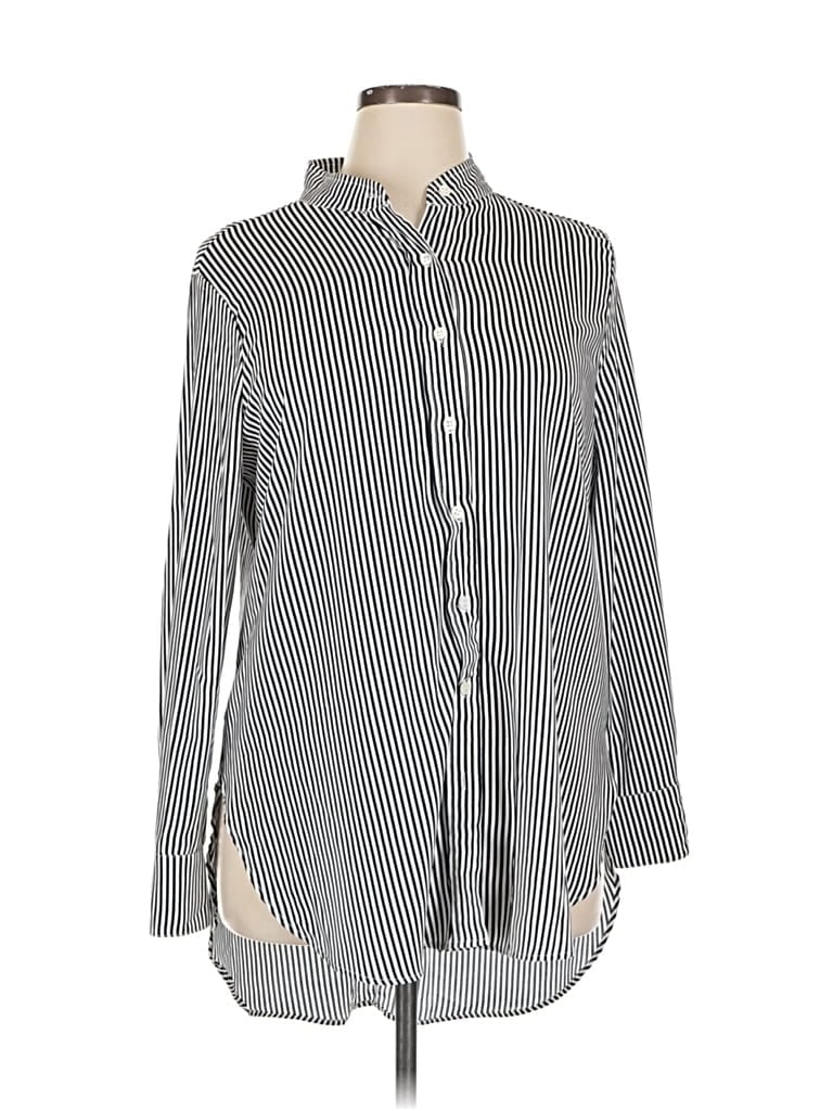 Pre-owned Philosophy Republic Clothing Long Sleeve Blouse In Silver