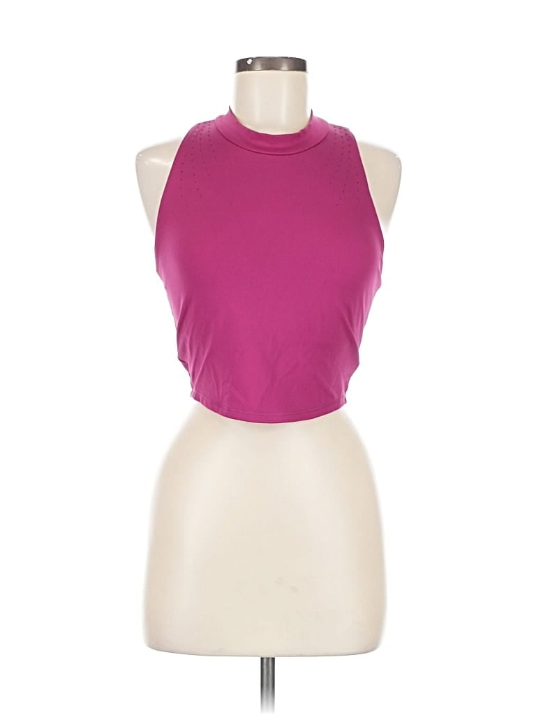 Pre-owned All In Motion Tank Top Pink Halter Neckline Tops