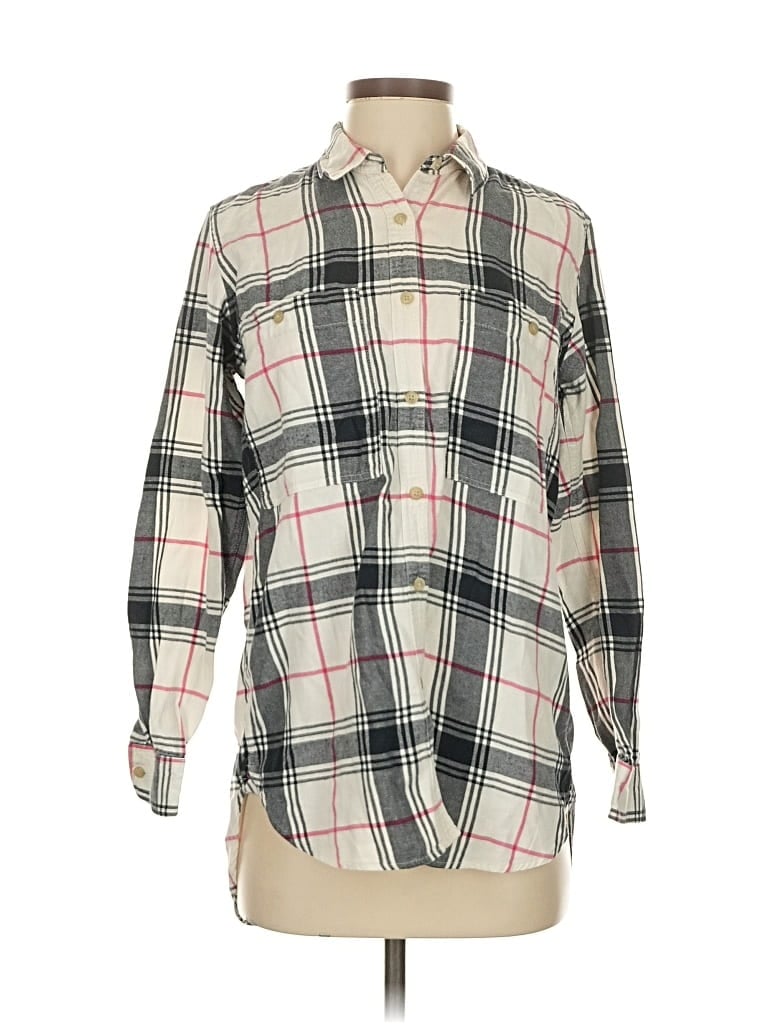 Pre-owned Gap Long Sleeve Button Down Shirt In White