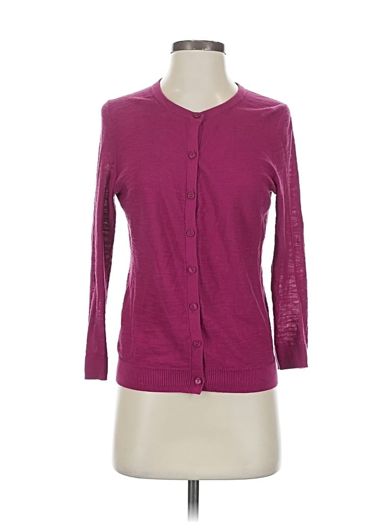 Pre-owned Ann Taylor Loft Cardigan Sweater In Purple