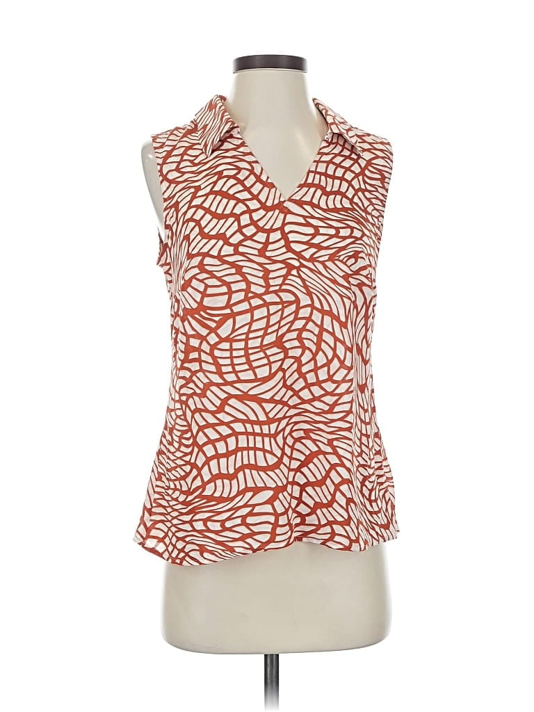 Pre-owned Cabi Sleeveless Blouse In Red