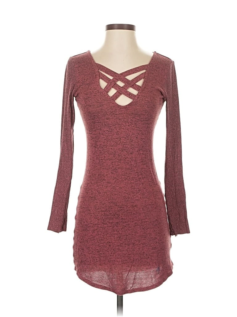 UNBRANDED Pre-owned Casual Dress In Burgundy