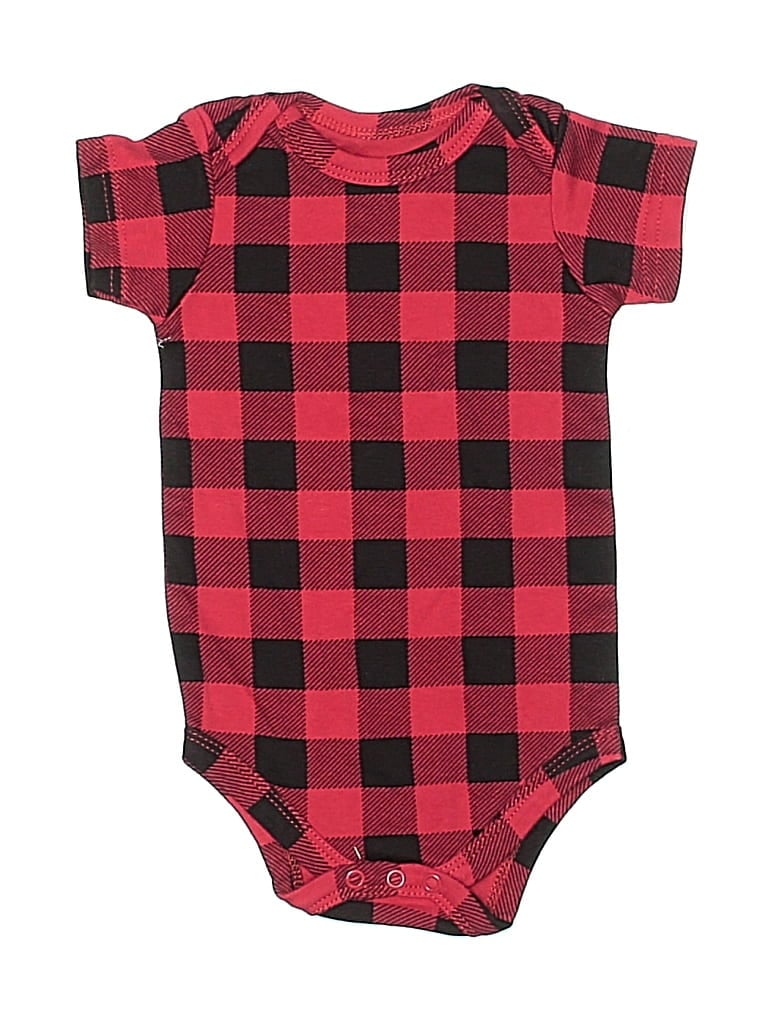 Pre-owned Little Treasure Babies' Short Sleeve Onesie In Red
