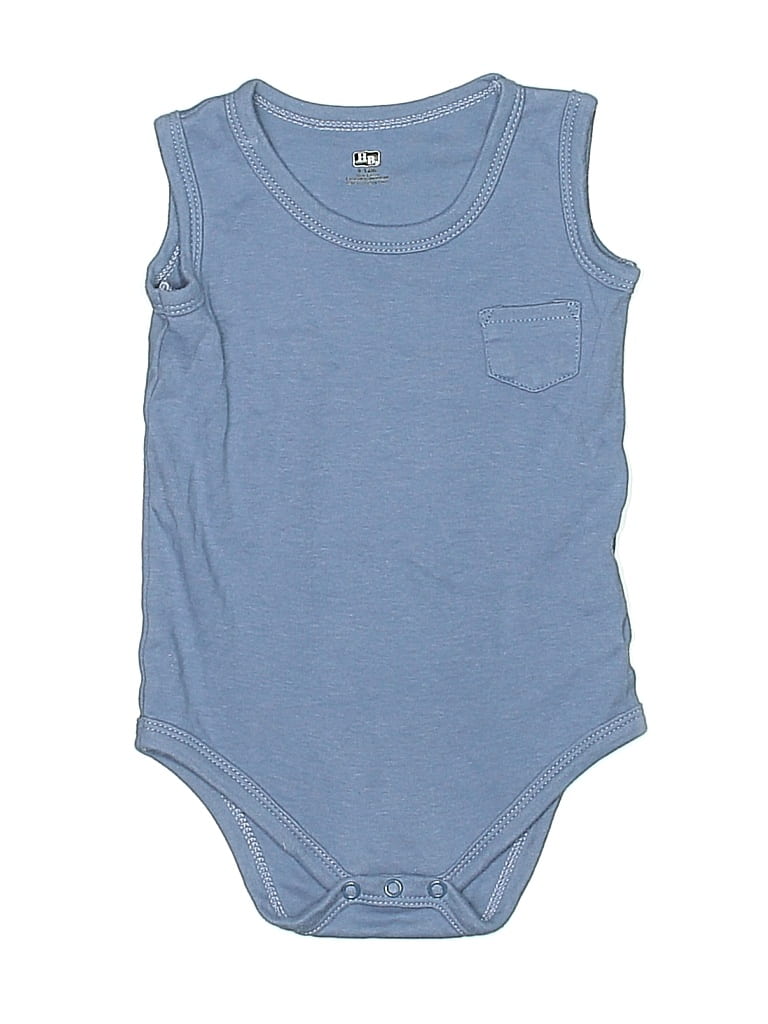 Pre-owned Hb Babies' Short Sleeve Onesie In Blue