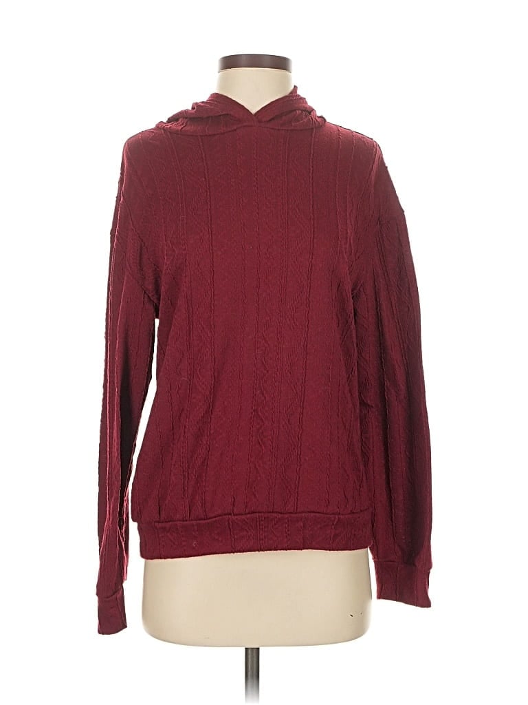 Pre-owned Unbranded Pullover Sweater In Burgundy