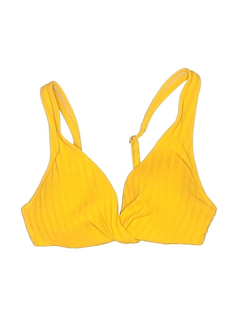 Pre-owned Shade & Shore Swimsuit Top Yellow Swimwear