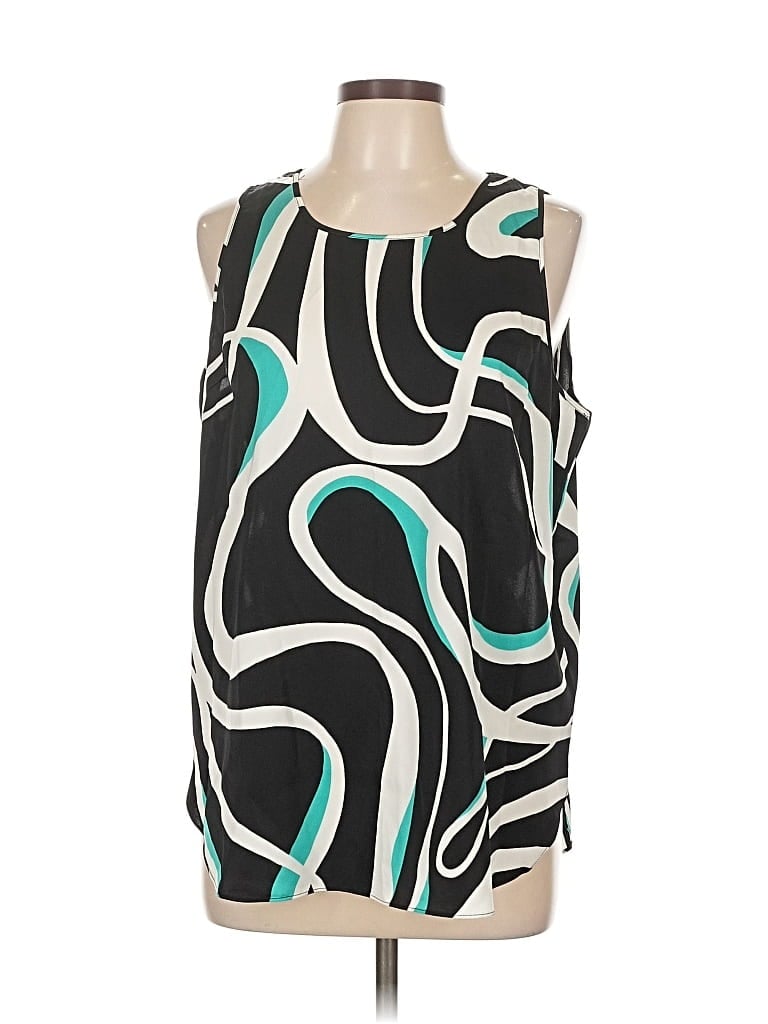 Pre-owned Nine West Sleeveless Blouse In Blue