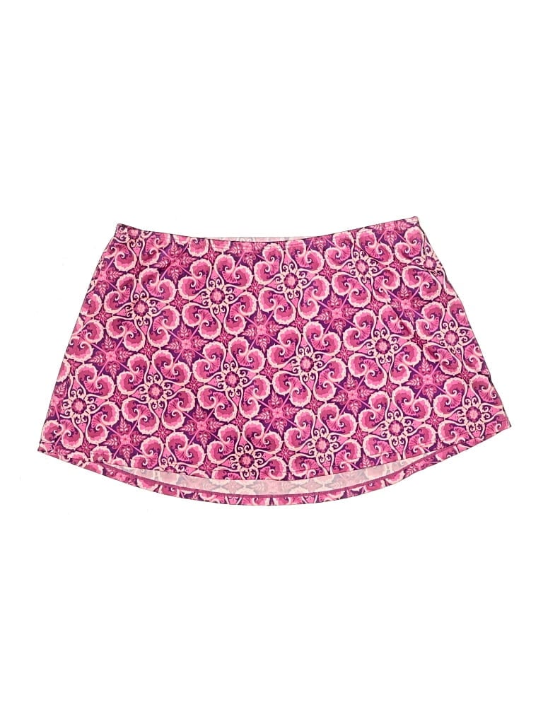 Pre-owned Unbranded Casual Skirt In Burgundy