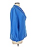 Cacharel 100% Polyester Blue Long Sleeve Blouse Size 10 - photo 4