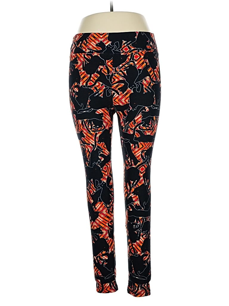 Pre-owned Lularoe Active Pants In Orange