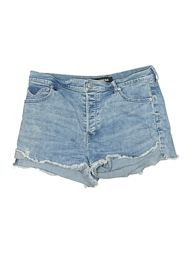 Pre-owned Express Denim Shorts In Blue