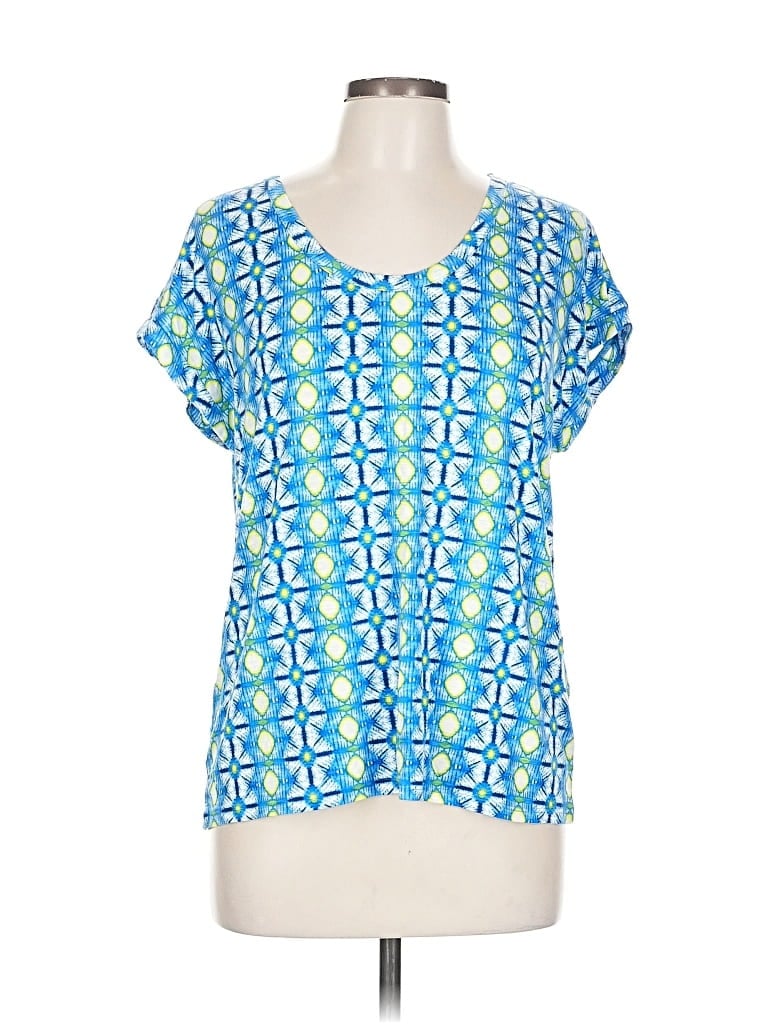 Pre-owned White House Black Market Outlet Short Sleeve T-shirt In Blue