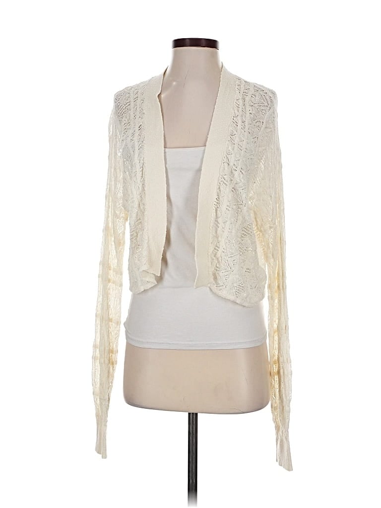 Pre-owned By Anthropologie Cardigan Sweater In White