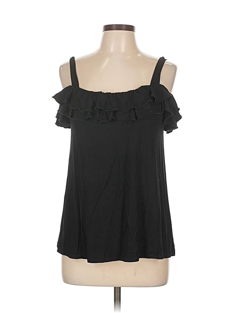 CUPIO Pre-owned Sleeveless Top Black Cold Shoulder Neckline Tops