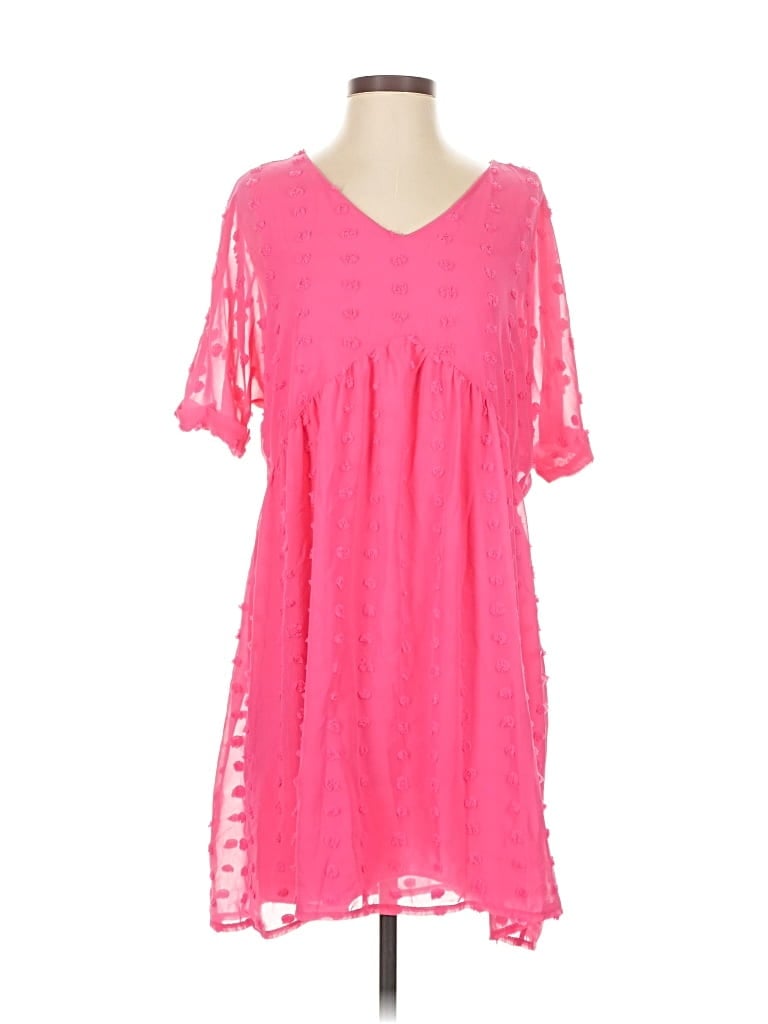 Pre-owned Zenana Casual Dress In Pink
