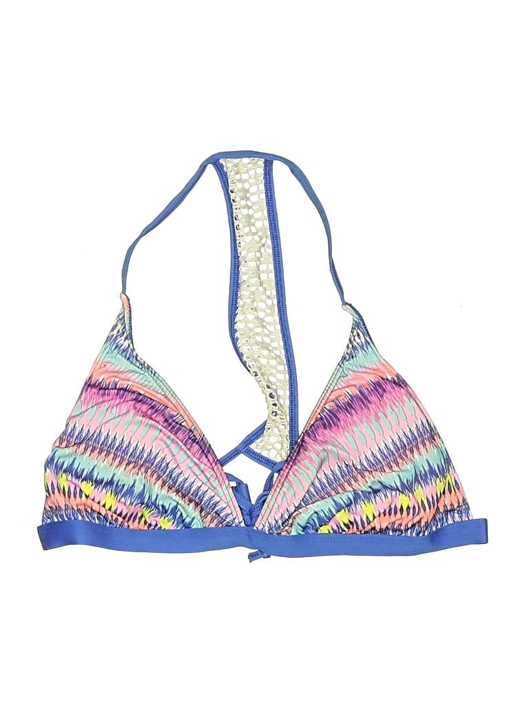 ELLA MOSS Pre-owned Swimsuit Top Blue Print Pattern Swimwear