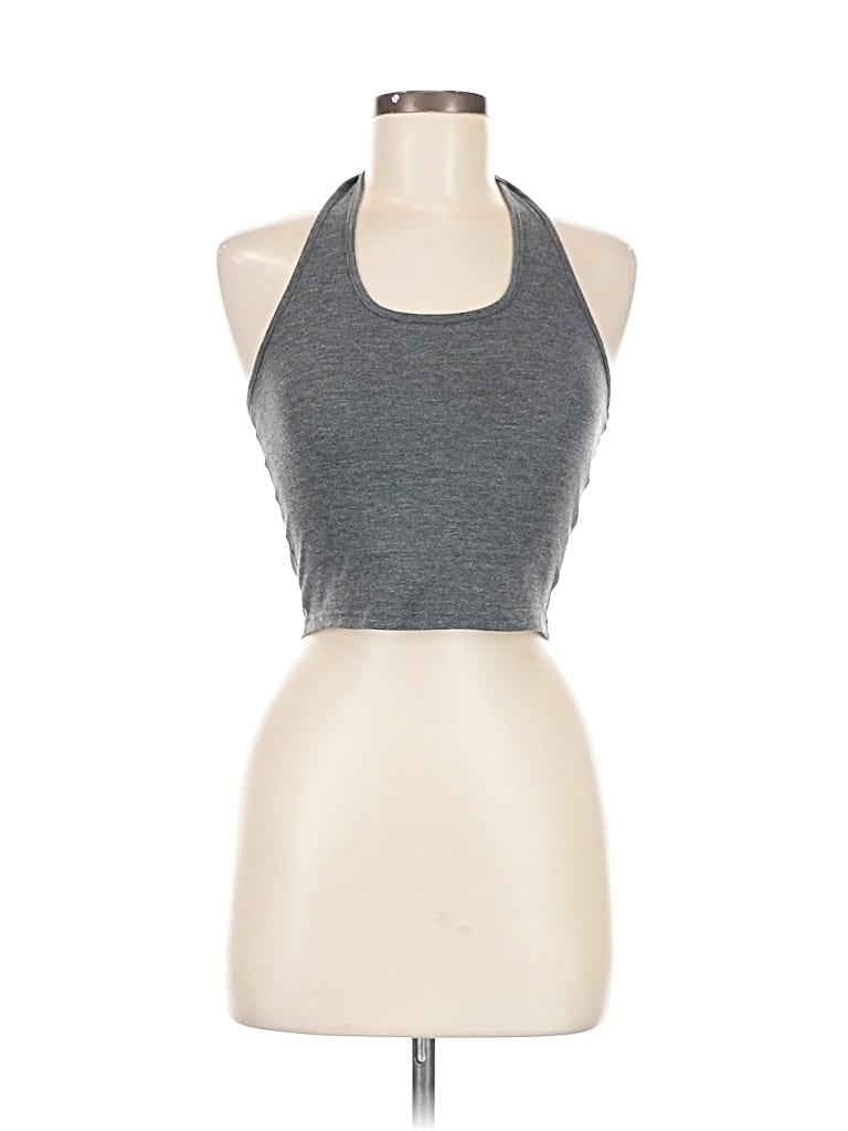 Pre-owned Dazy Halter Top Gray Halter Neckline Tops