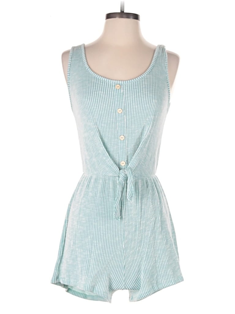 Pre-owned Caution To The Wind Romper In Blue