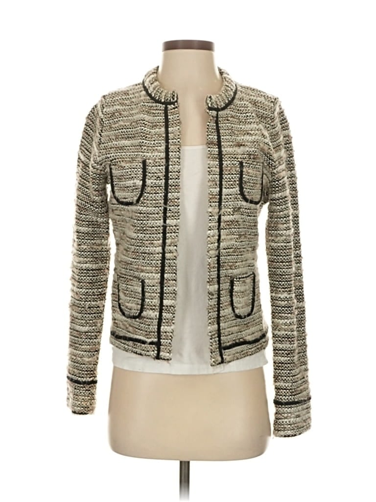 Pre-owned Ann Taylor Loft Cardigan Sweater In Gold