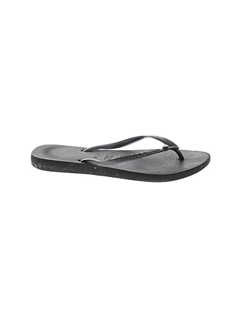 Pre-owned Havaianas Flip Flops In Black