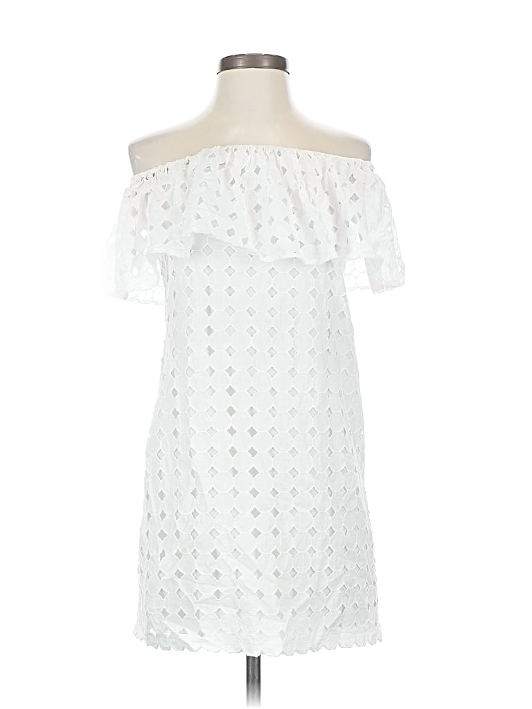 Pre-owned Cynthia Steffe Sleeveless Top White Strapless Neckline Tops