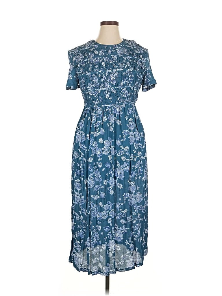 Pre-owned Karin Stevens Casual Dress In Blue