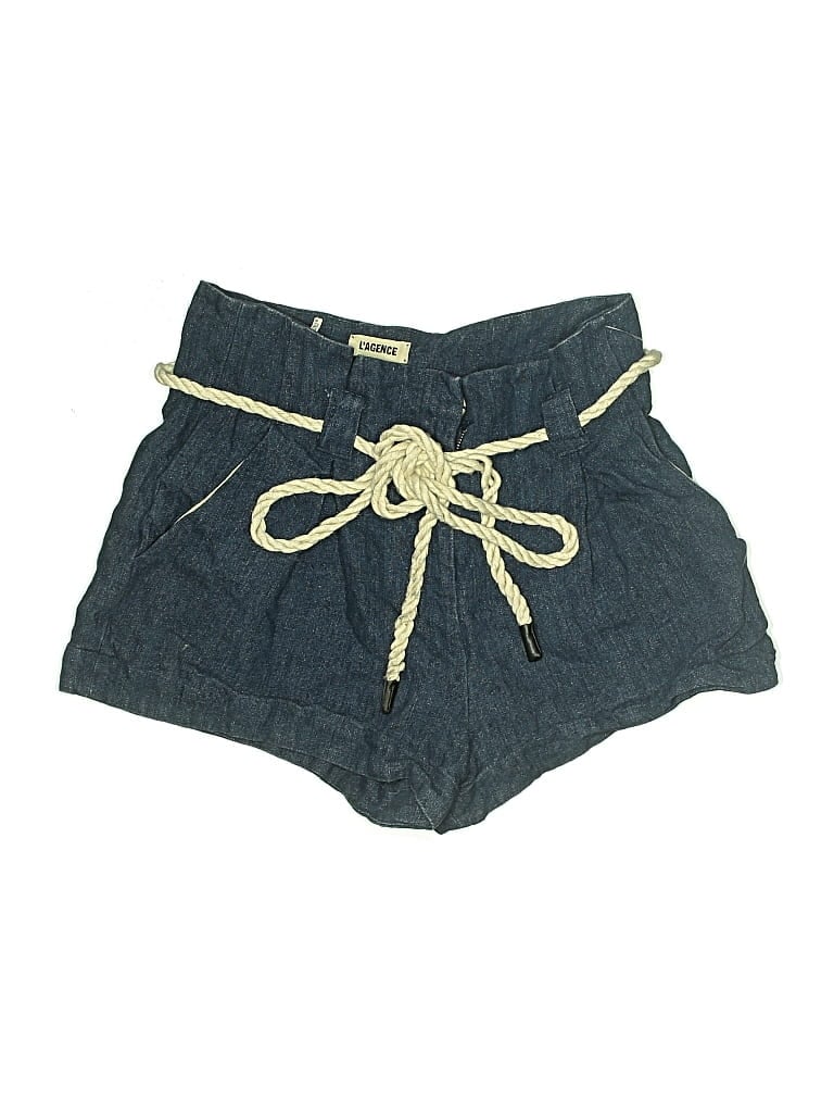Pre-owned L'agence Denim Shorts In Blue