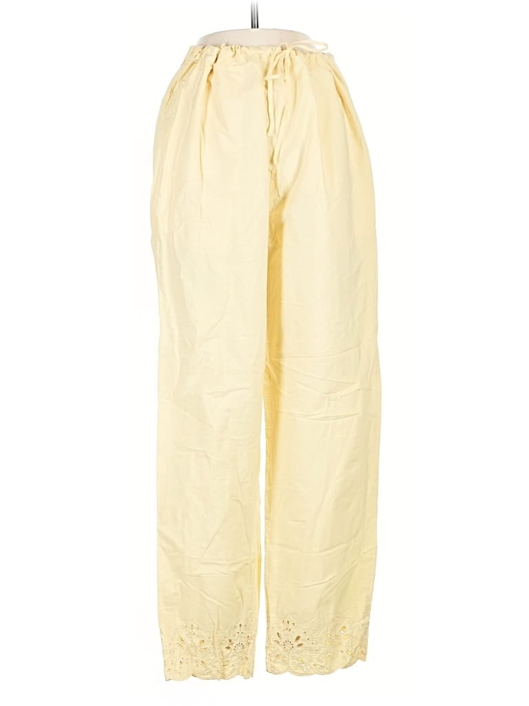 Pre-owned Unbranded Casual Pants In Yellow