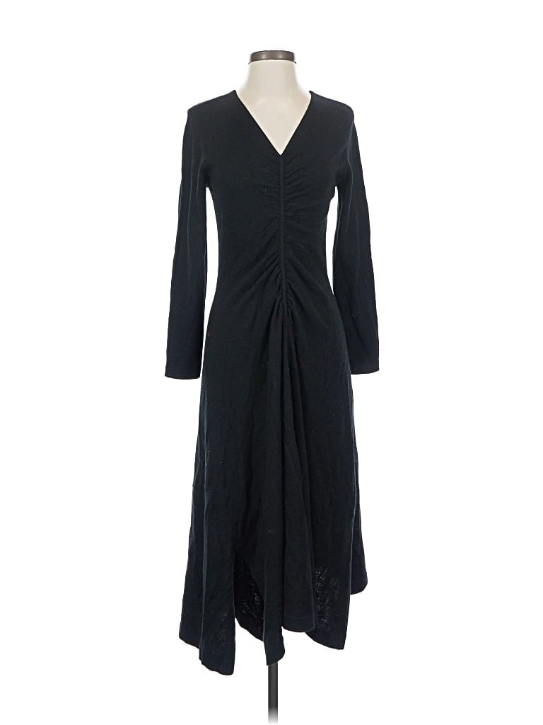 Pre-owned Assorted Brands Wool Cardigan Sweater In Black