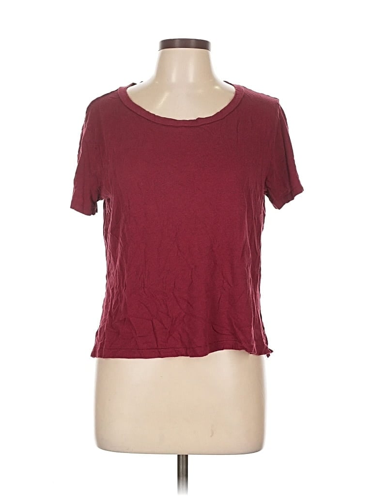 Pre-owned Aero Short Sleeve T-shirt In Burgundy
