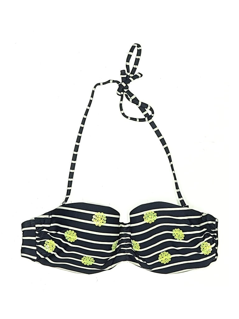 Pre-owned Aerie Swimsuit Top Blue Print Pattern Swimwear