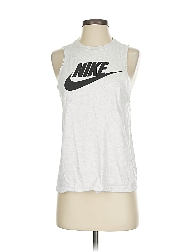 Pre-owned Nike Sleeveless T-shirt In Silver