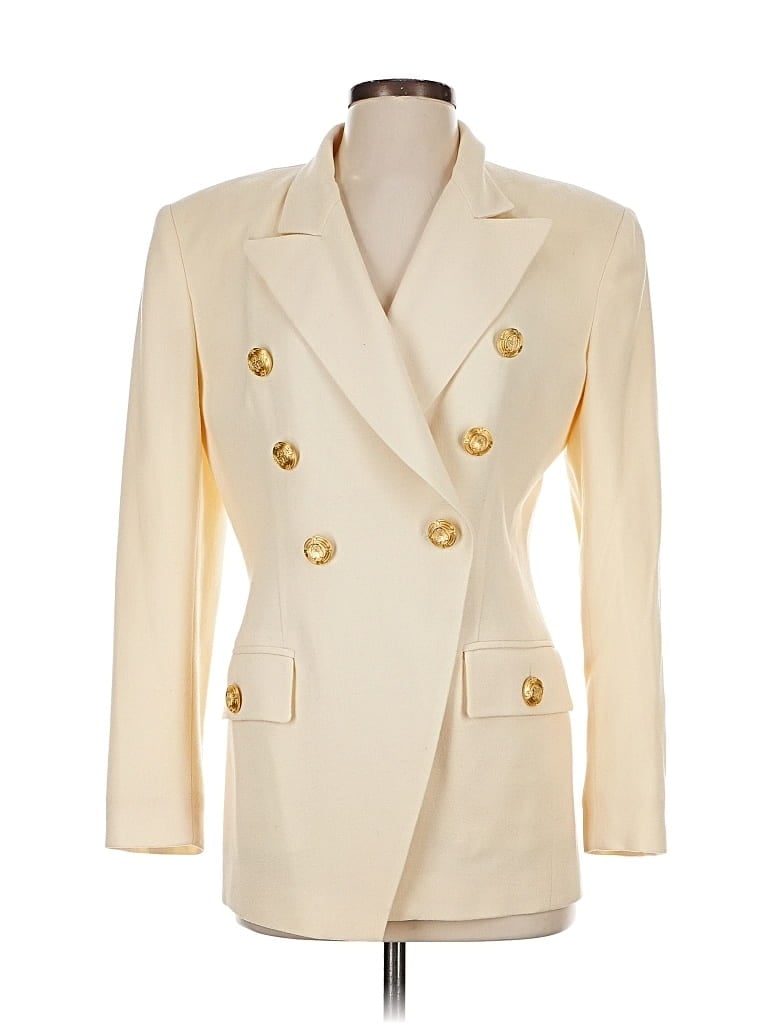 Pre-owned Dior Wool Blazer Jacket In White