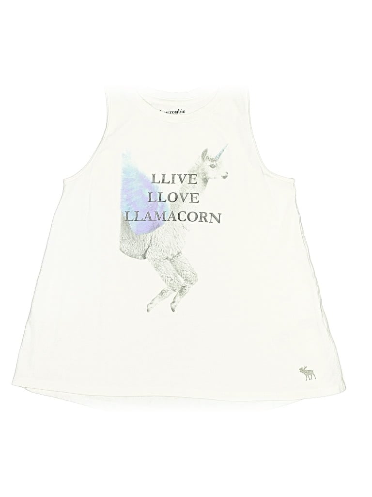 Pre-owned Abercrombie Kids' Sleeveless T-shirt In White