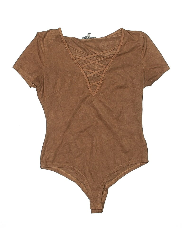 Pre-owned Charlotte Russe Bodysuit In Brown