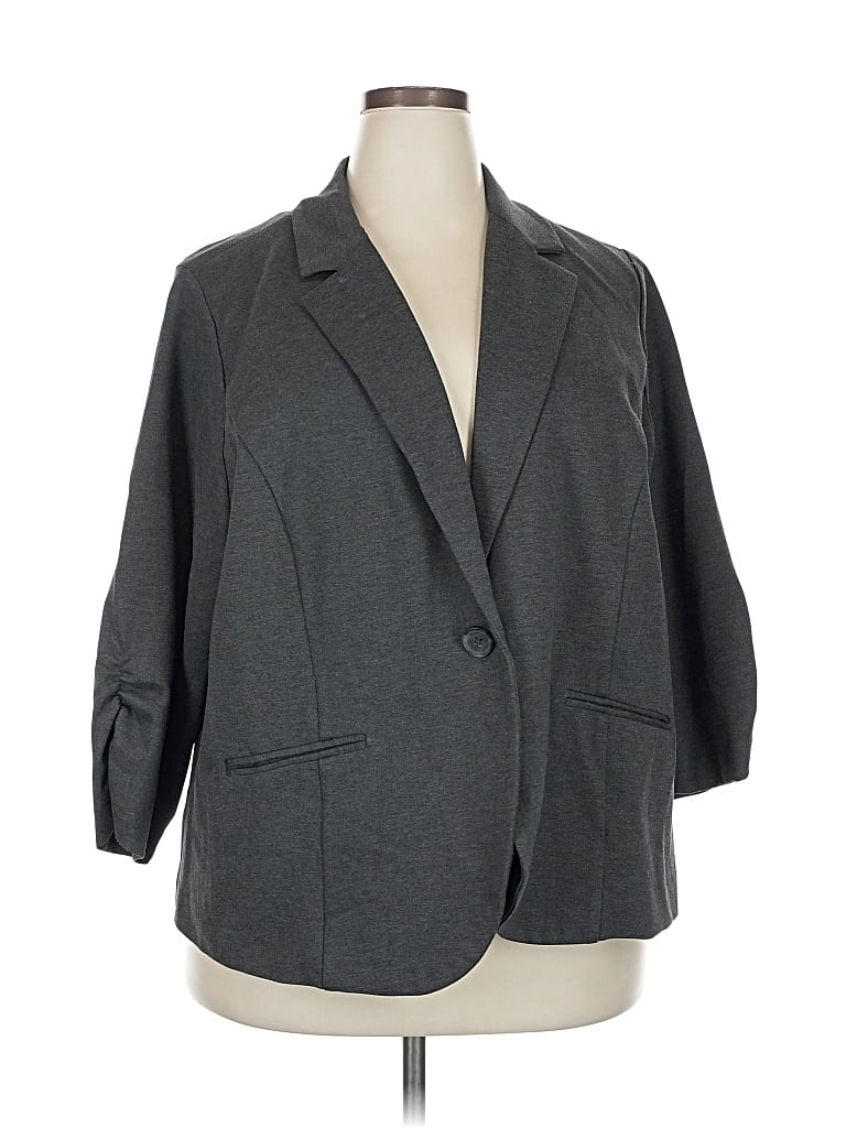 Pre-owned Studio By Torrid Blazer Jacket In Gray
