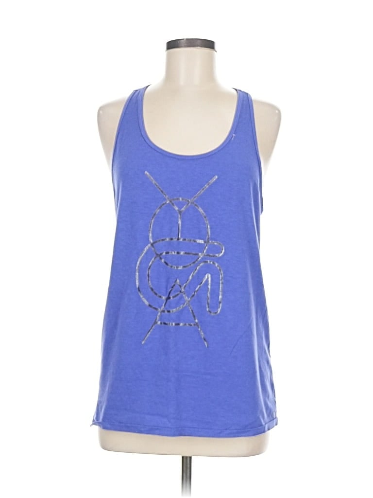 Pre-owned Gap Fit Outlet Tank Top Blue Halter Neckline Tops