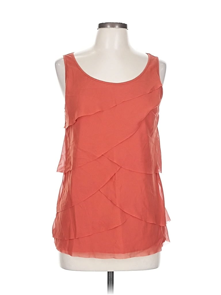 Pre-owned Ann Taylor Loft Outlet Sleeveless Blouse In Orange