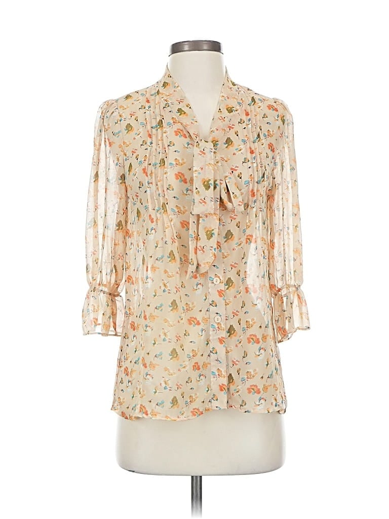 Pre-owned Fun2fun 3/4 Sleeve Blouse In White