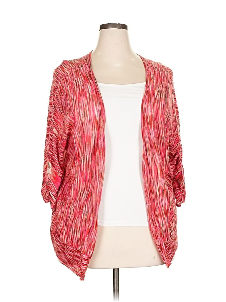 Pre-owned A.n.a. A New Approach Cardigan Sweater In Red